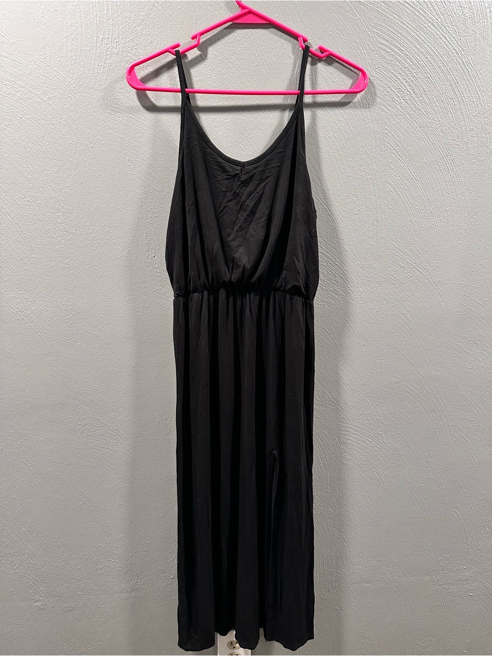 Olivia Rae Black Sleeveless Spaghetti-Strap Maxi Dress